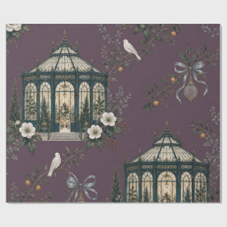 Cadeau Papier d'emballage de Noël Plum Jewel Glasshouse