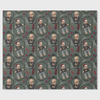 Cadeau Papier d'emballage de Noël Poupée Flippante