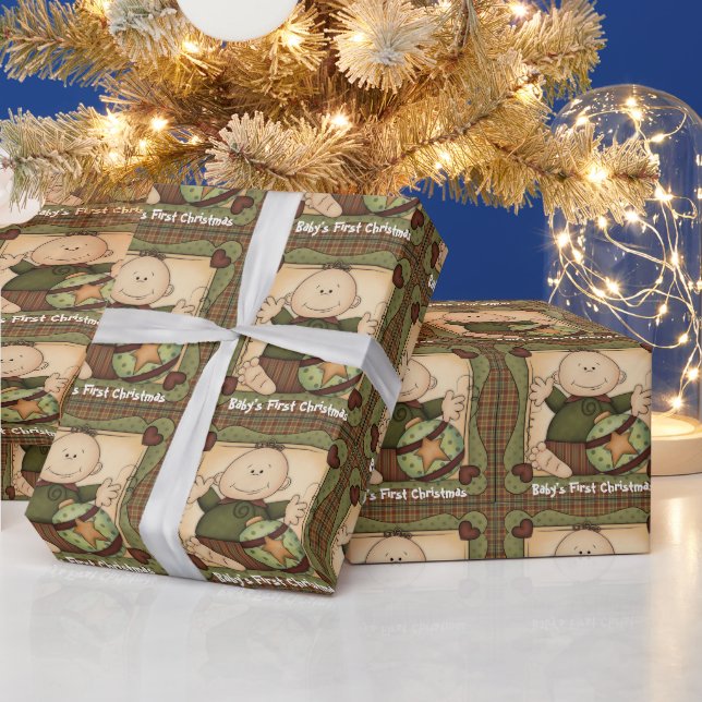 Cadeau Papier d'emballage de Noël pour bébé (Vacances)