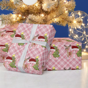 Cadeau Papier d'emballage de Noël pour cochons