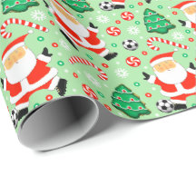 Papier d'emballage de Noël pour le football