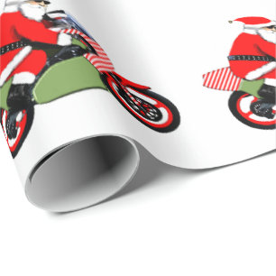 Cadeau Papier d'emballage de Noël pour motard Biker