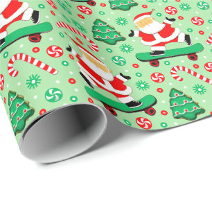 Cadeau Papier d'emballage de Noël pour skateboard