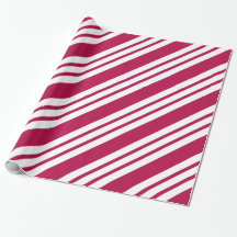 Papier d'emballage de Noël rayé rouge rétro