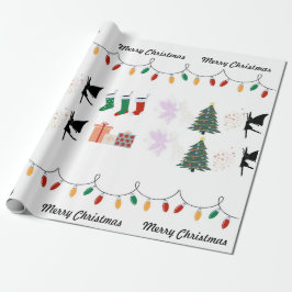 Cadeau Papier d'emballage de Noël sidéral avec de la pous