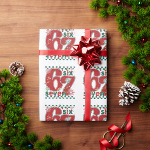 Cadeau Papier d'emballage de Noël Six Seven 67 Meme Xmas
