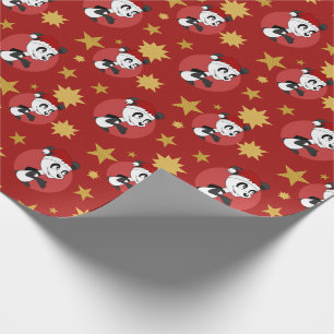 Cadeau Papier d'emballage de panda de Noël