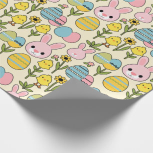 Cadeau Papier d'emballage de Pâques fantaisiste