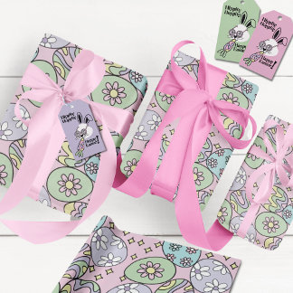 Cadeau Papier d'emballage de Pâques pastel groovy ambianc