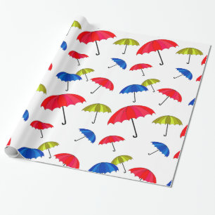 Cadeau Papier d'emballage de parapluie coloré