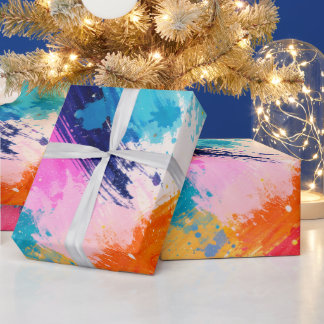 Cadeau Papier d'emballage de peinture de couleur