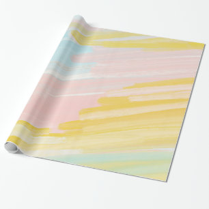 Cadeau Papier d'emballage de peinture en pastel de sorbet