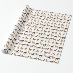 Cadeau Papier d'emballage de petits poulains de cheval