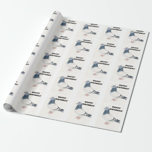 Cadeau Papier d'emballage de pigeon de joyeux