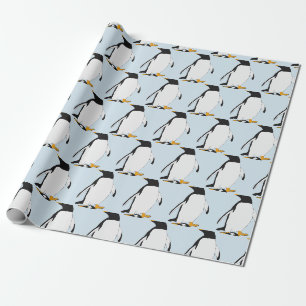 Cadeau Papier d'emballage de pingouin noir et blanc