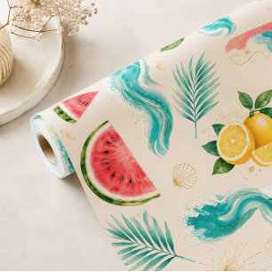 Cadeau Papier d'emballage de plage d'été