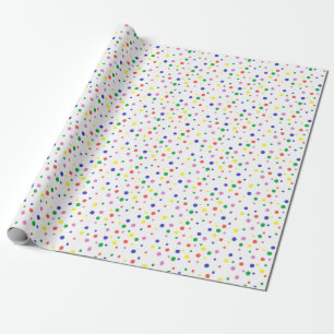 Cadeau Papier d'emballage de pois coloré