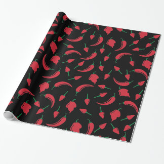 Cadeau Papier d'emballage de poivre de fête de piment