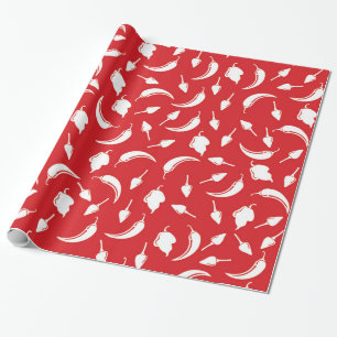 Cadeau Papier d'emballage de poivre de fête de piment