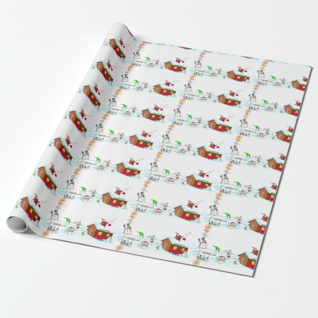 Cadeau Papier d'emballage de Pôle Nord (Déroulé)