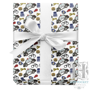 Cadeau Papier d'emballage de police