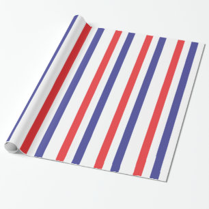 Cadeau Papier d'emballage de rayure rouge, blanche et