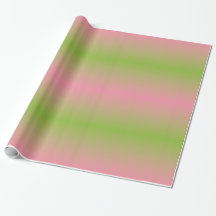 Papier d'emballage de rayures roses et vertes de