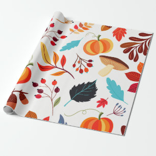 Cadeau papier d'emballage de récolte d'automne