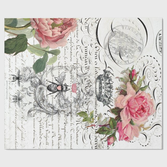 Cadeau Papier d'emballage de reine des abeilles (Plat)