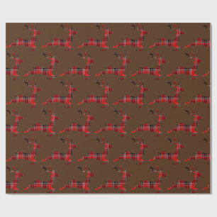Cadeau Papier d'emballage de rennes de Noël