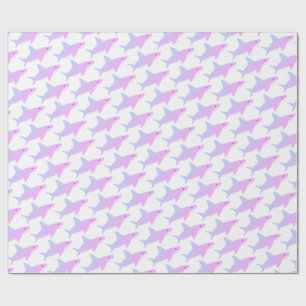 Cadeau Papier d'emballage de requin pourpre mignon