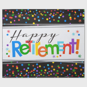 Cadeau Papier d'emballage de retraite heureux
