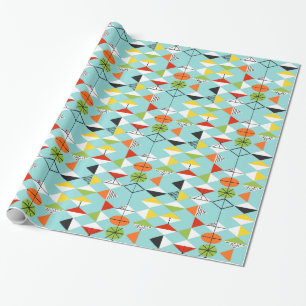 Cadeau Papier d'emballage de rétro motif de harlequin
