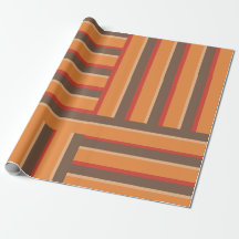 Papier d'emballage de rétro rayure de couleur