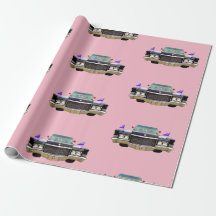 Papier d'emballage de rose d'Elvira
