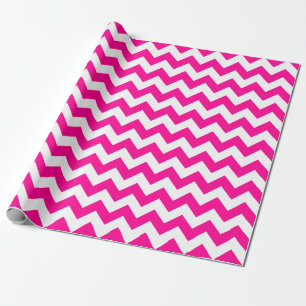Cadeau Papier d'emballage de rose indien et blanc grand