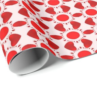 Cadeau Papier d'emballage de Saint-Valentin rouge de