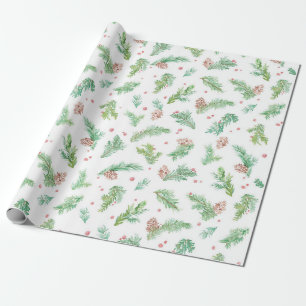 Cadeau Papier d'emballage de sapin de Noël vert