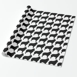 Cadeau Papier d'emballage de silhouette de chien de