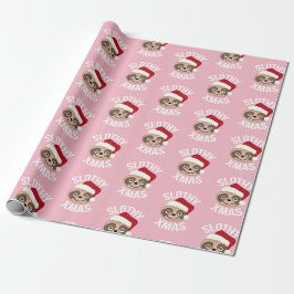 Cadeau Papier d'emballage de Slothy de Noël de Noël