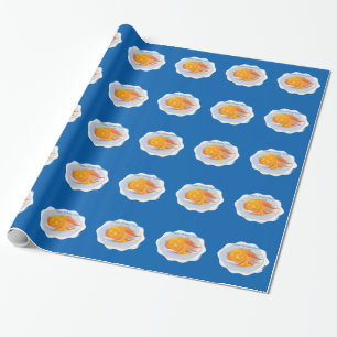 Cadeau Papier d'emballage de solstice d'hiver, bleu