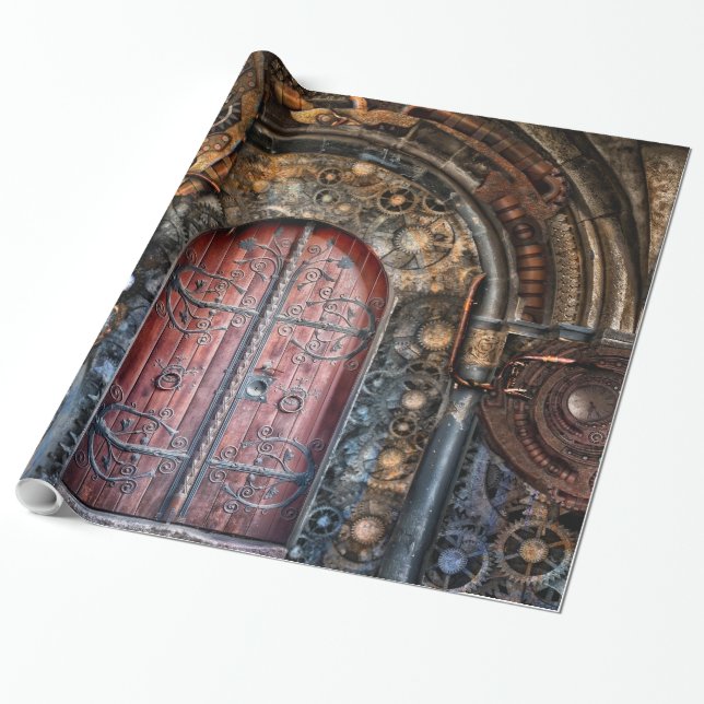 Cadeau Papier d'emballage de Steampunk 17 (Déroulé)