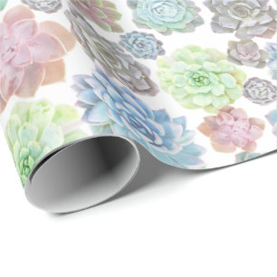 Cadeau Papier d'emballage de Succulents