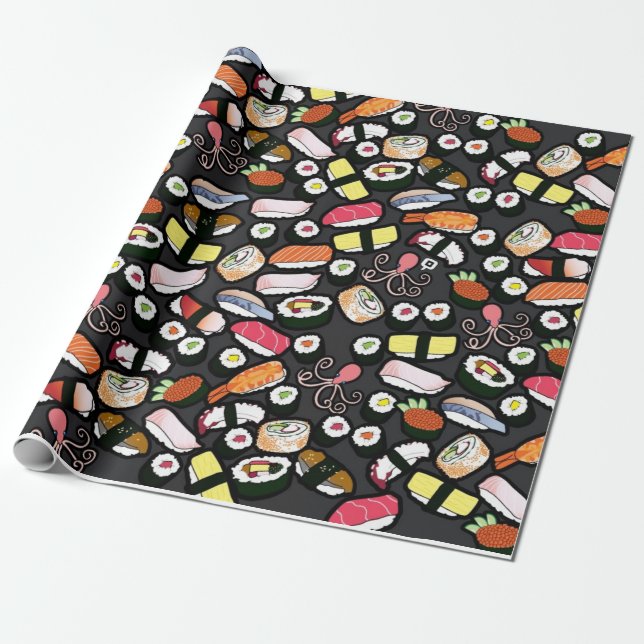 Cadeau Papier d'emballage de sushi (Déroulé)