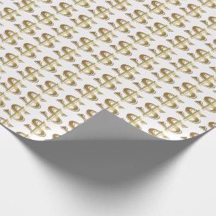Cadeau Papier d'emballage de symbole dollar d'or