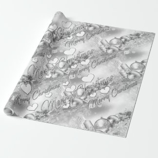 Cadeau Papier d'emballage de thème monochrome de Noël