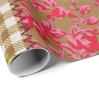 Cadeau Papier d'emballage de tissu floral