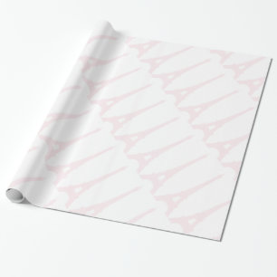 Cadeau Papier d'emballage de Tour Eiffel assez rose