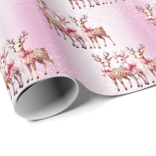 Cadeau Papier d'emballage de vacances Cerf de Noël