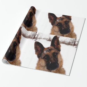 Cadeau Papier d'emballage de vacances de berger allemand
